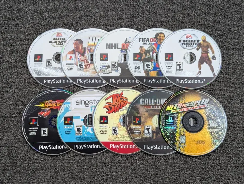 Lot of 10 Sony PlayStation 2 PS2 Games Loose Discs in Jewel Cases Tested